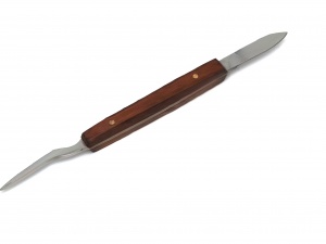 Нож-шпатель зуботехнический с деревянной ручкой, Elmert