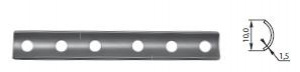Пластина трубчатая-1/3 с УС 10х2,0 мм, дл. 109 мм, 9 отв.